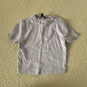 5 for $20 SALE! New Look girls crop Short Sleeve Crewneck T-Shirt - Lilac